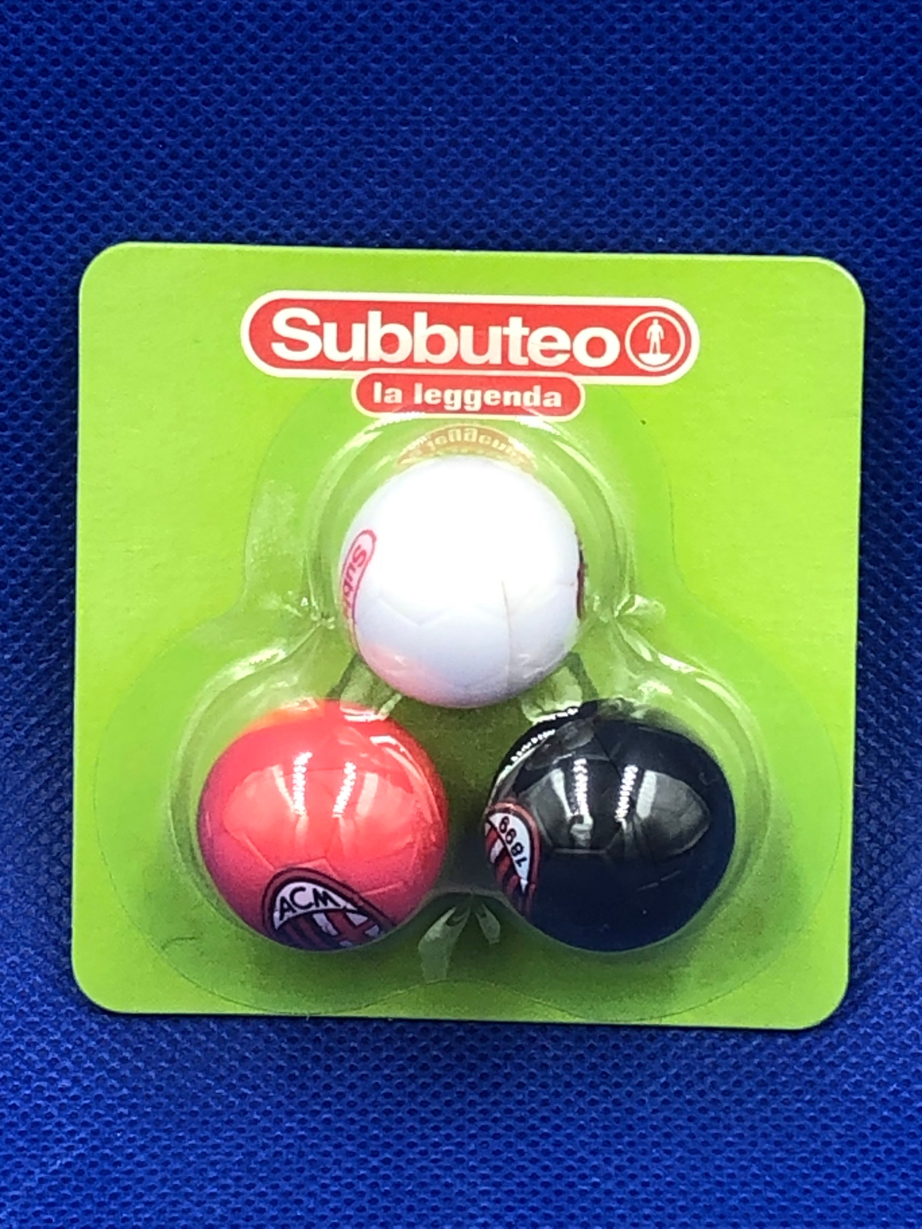 Subbuteo blister 3 Palloni Milan serie 'La Leggenda'