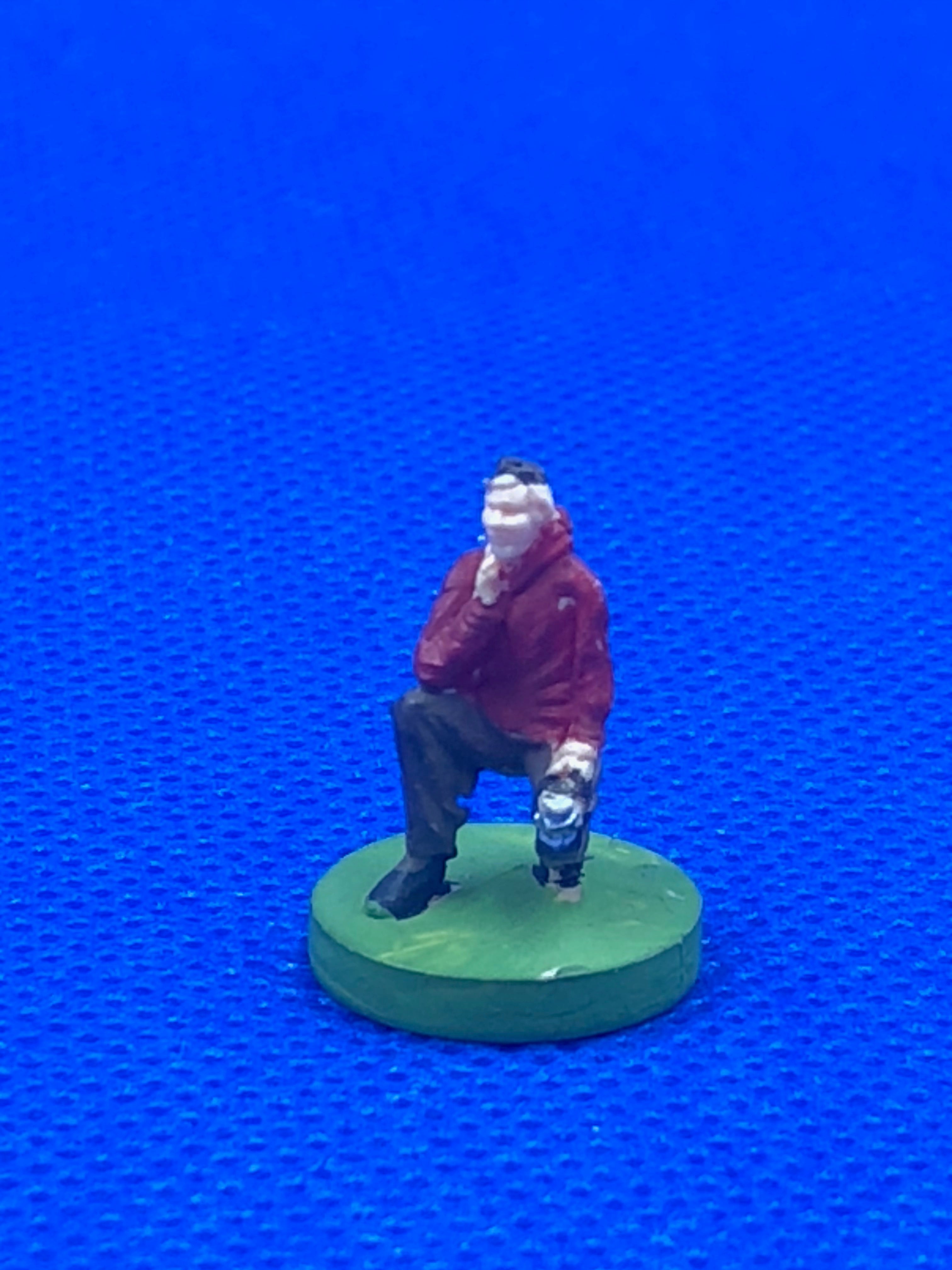 Subbuteo personaggio stadio Fotografo Chinato Rosso