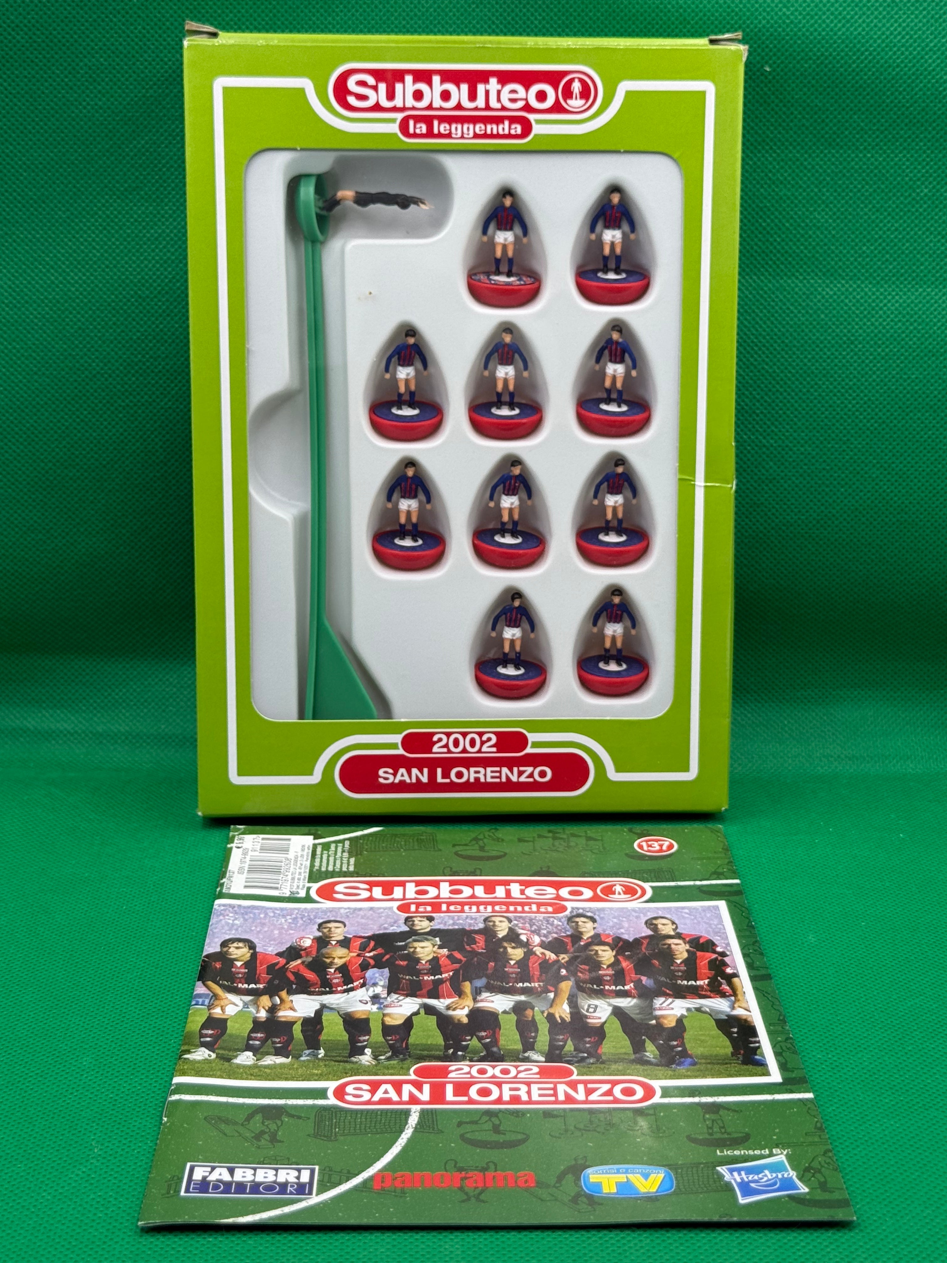 Subbuteo squadra Leggenda Lw San Lorenzo 2002 - con Libretto