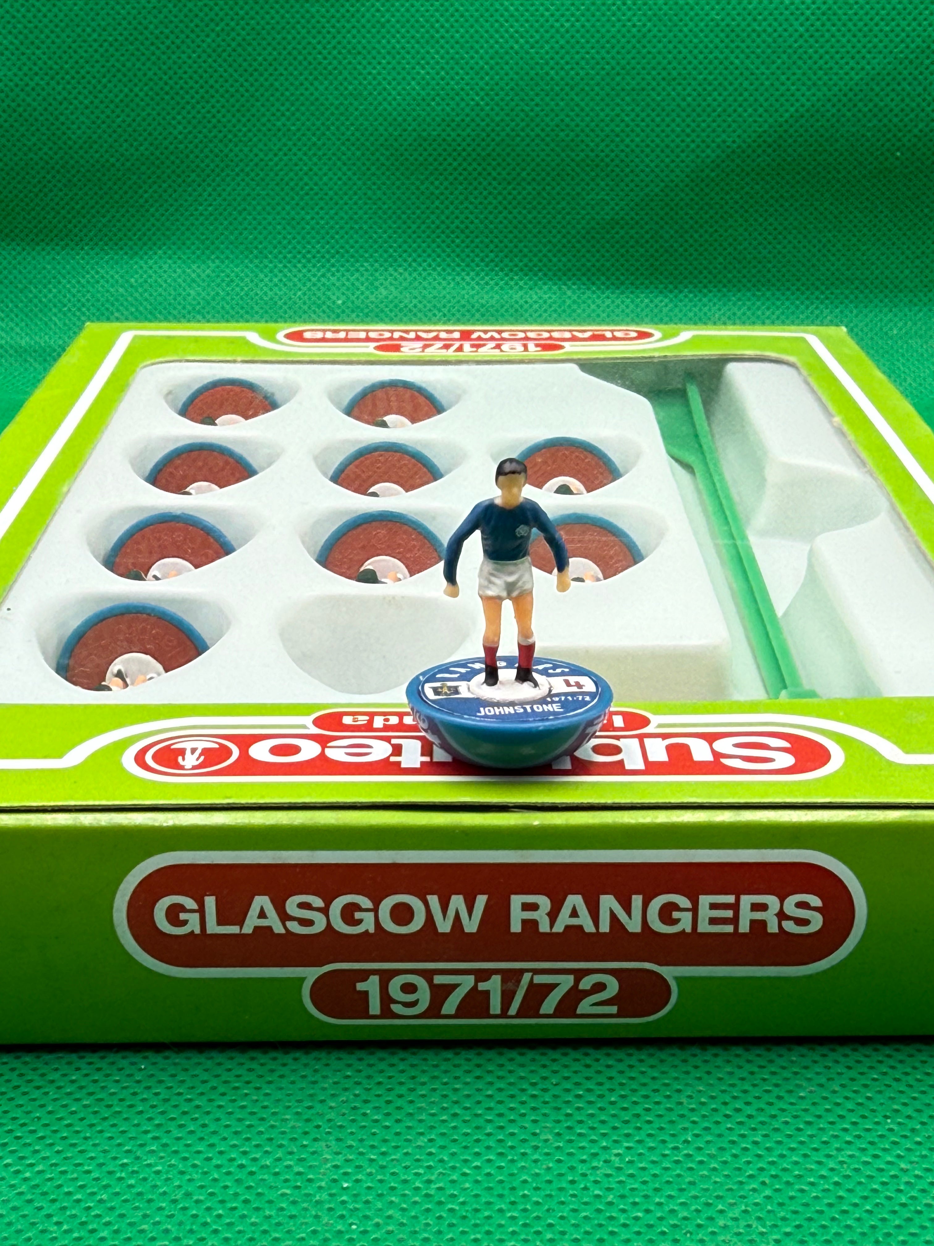 Subbuteo squadra Leggenda Lw Glasgow Rangers 1971/72 - con Libretto