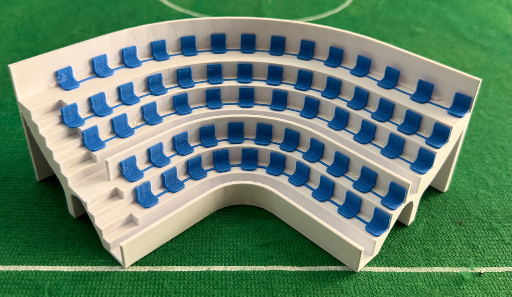 SubbuteoLab Linea stadio 3D Curva - Seggiolini Blu