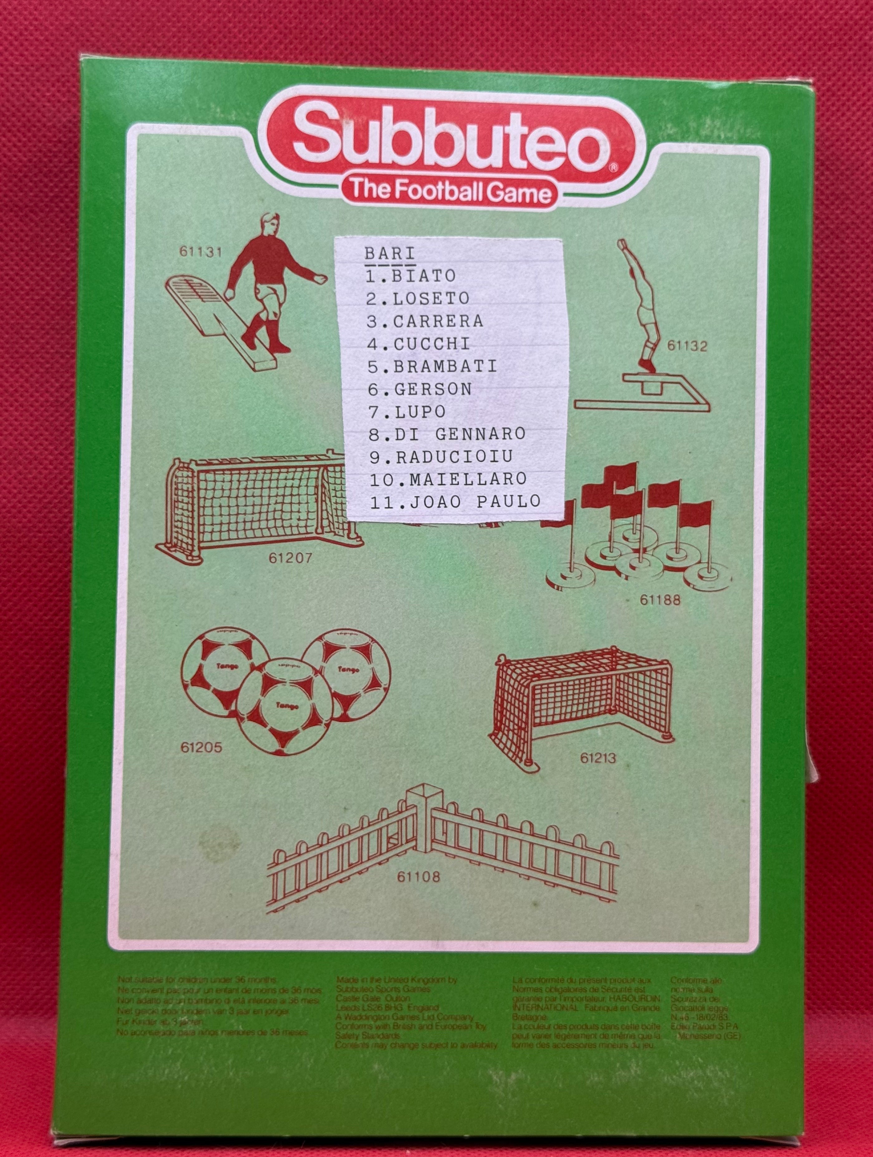 Subbuteo squadra Lw Bari ref 303