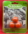 Subbuteo blister 3 palloni Three Panelled Balls C144 - arancioni