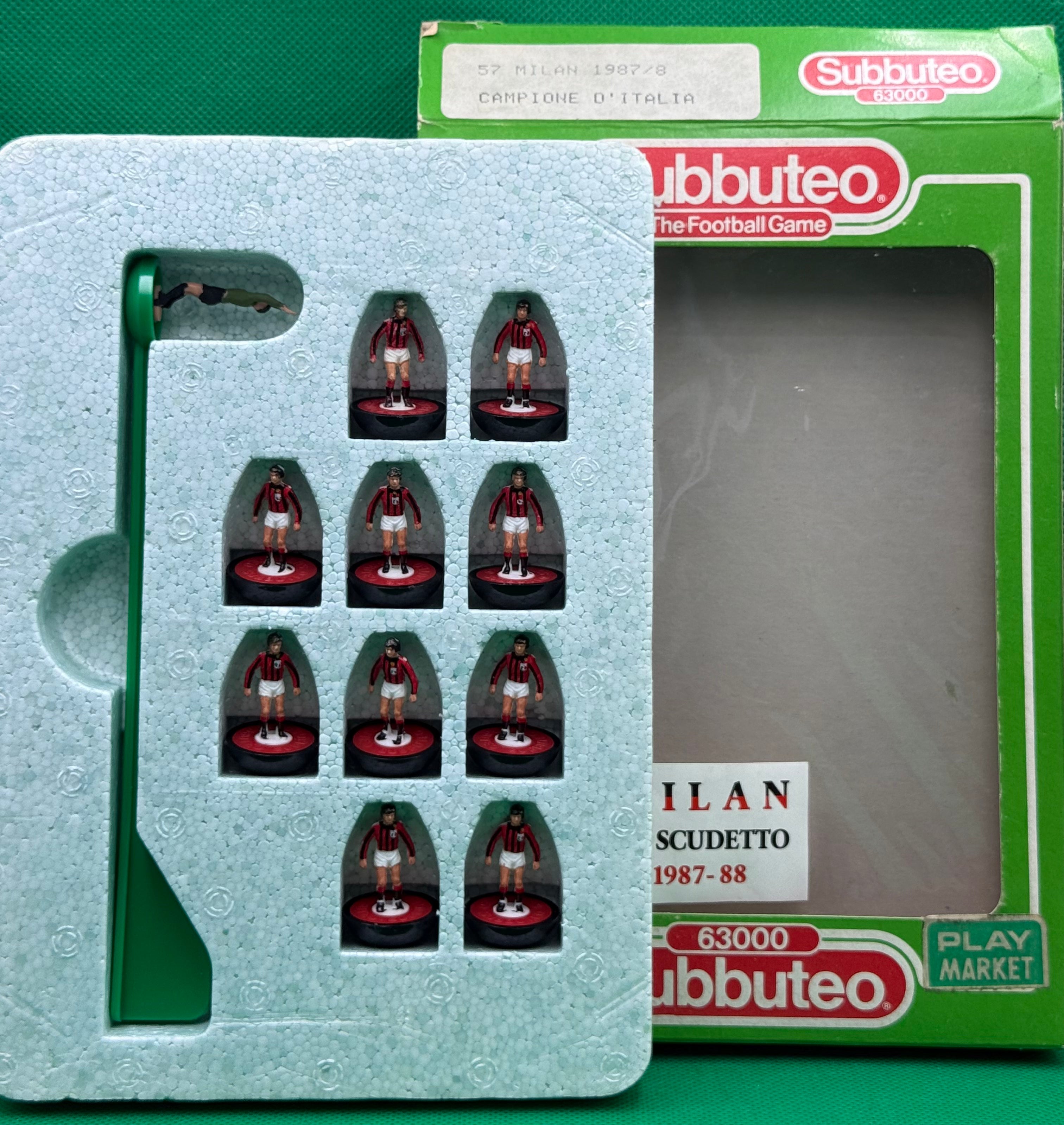 Subbuteo squadra LW Milan ref 57 - Campione D'Italia 1987/88