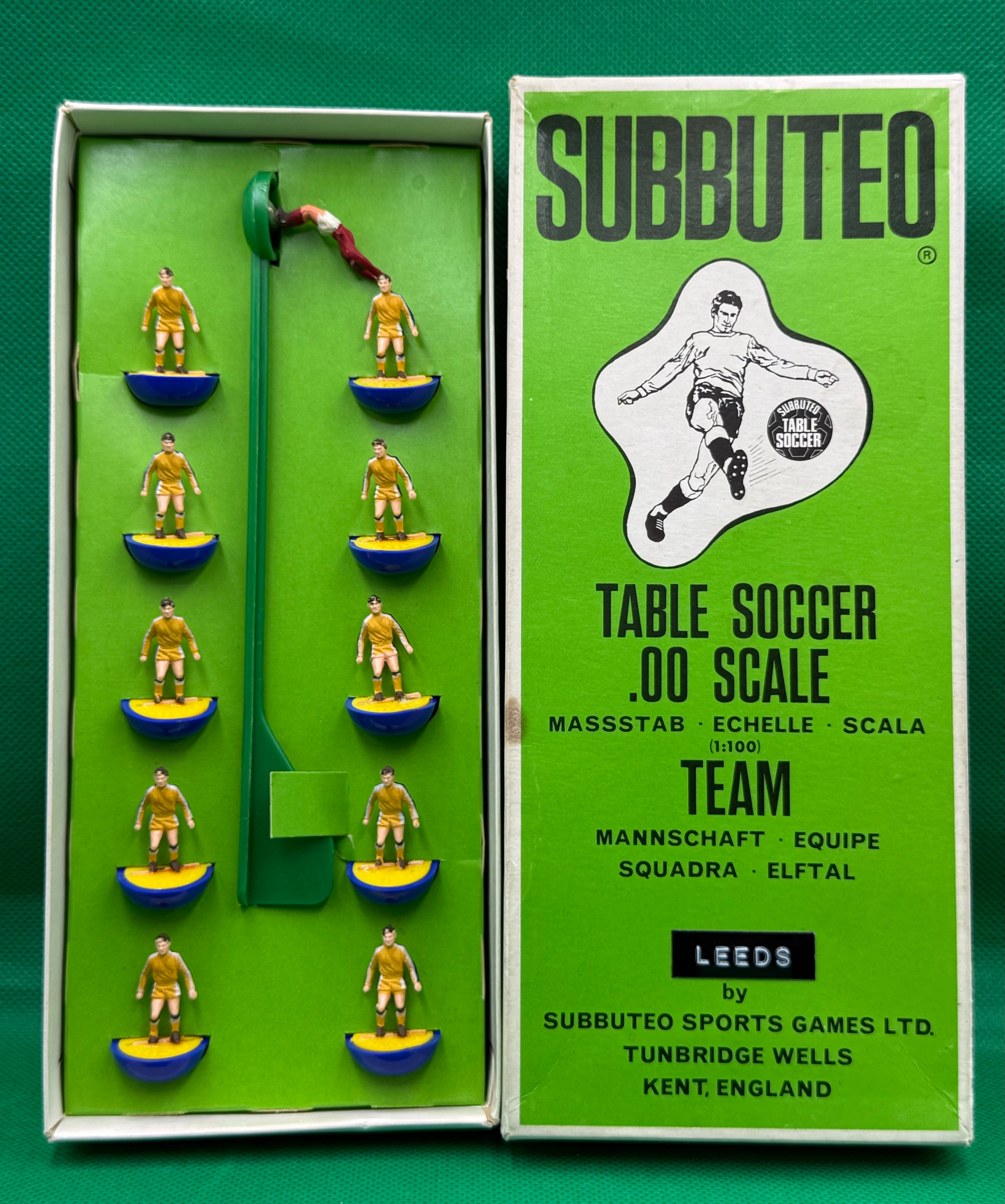 Subbuteo squadra Hw Leeds 2nd ref 208 Named