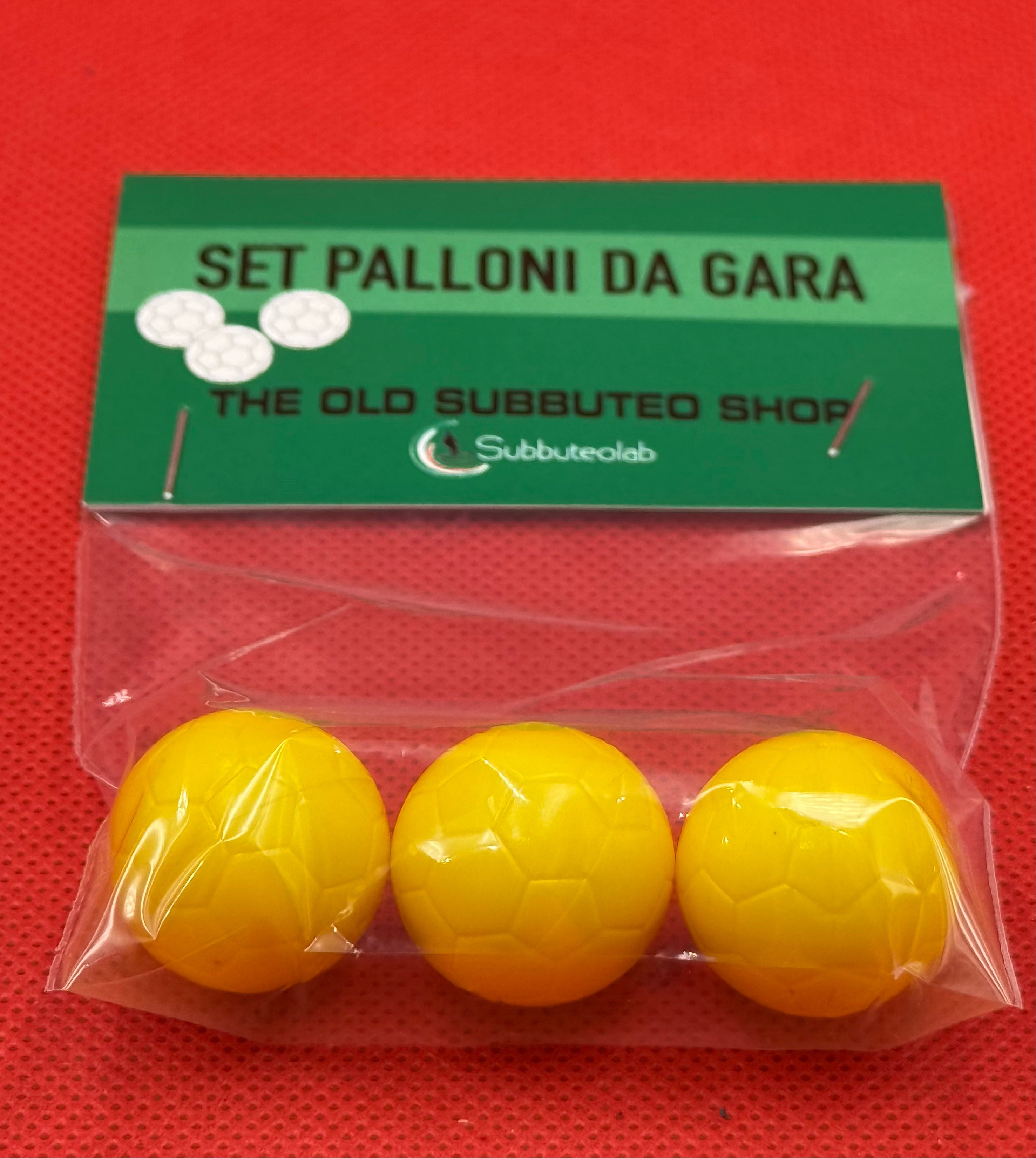Subbuteolab blister 3 Palloni da Gara Giallo