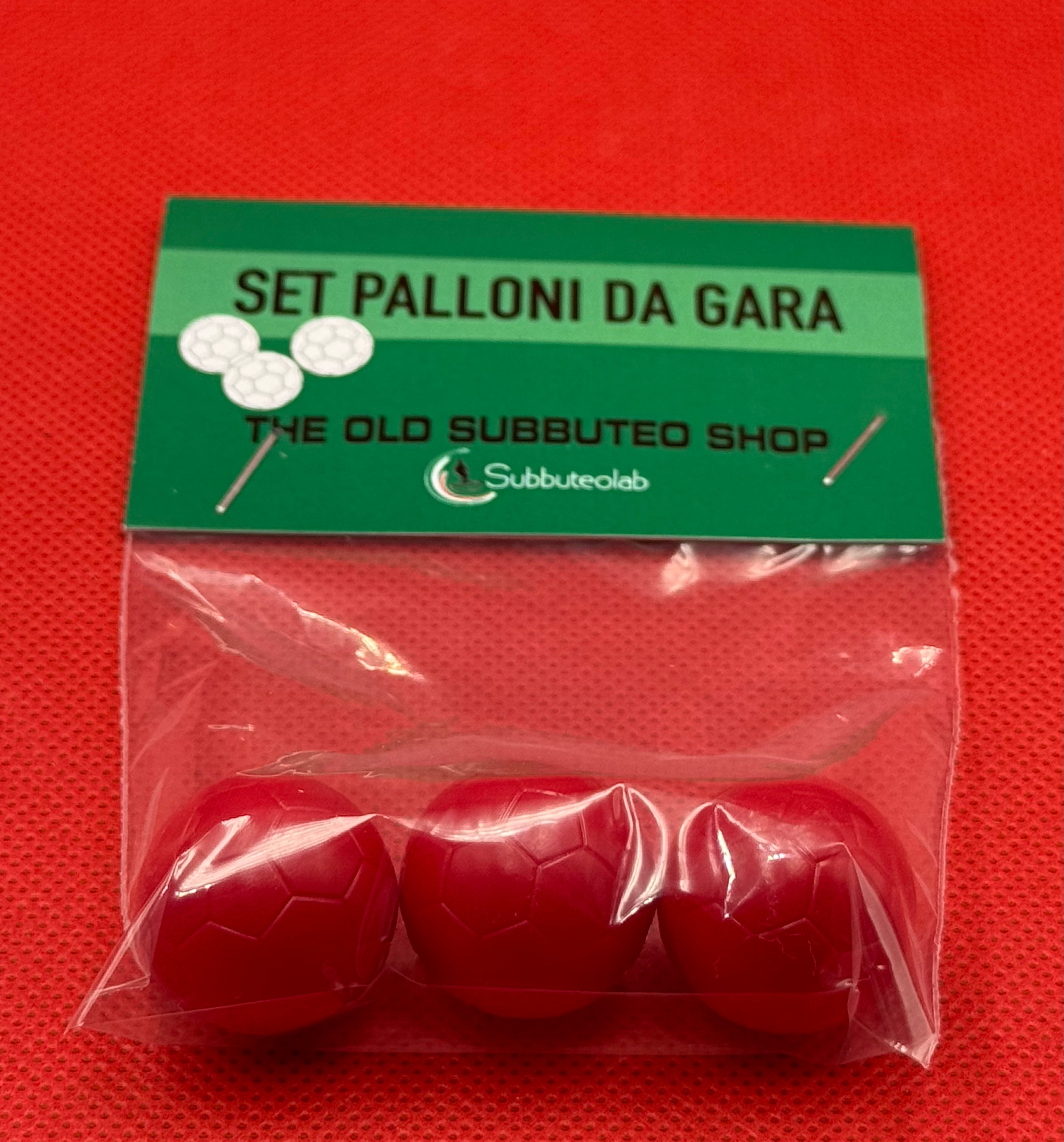 Subbuteolab blister 3 Palloni da Gara Rosso