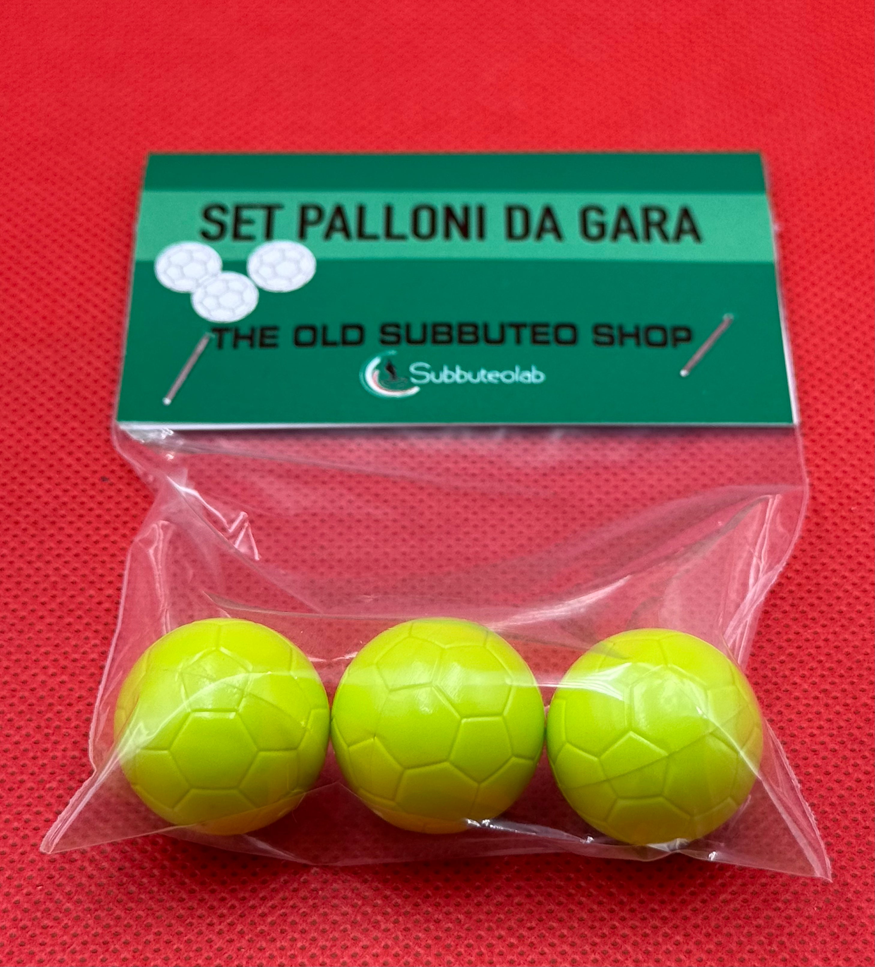 Subbuteolab blister 3 Palloni da gara Giallo Fluo
